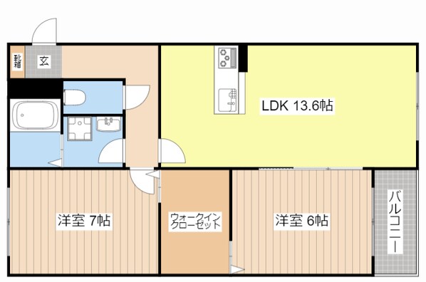 ハートフルマンション旭森の物件間取画像